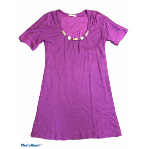 Erotokritos Tricot A-line Knit Short Sleeve Purple